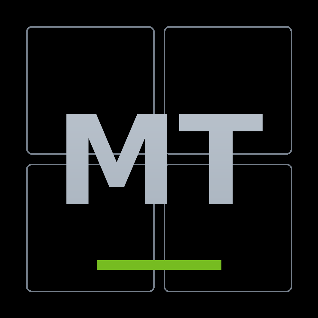 MT logo over a T-bar grid